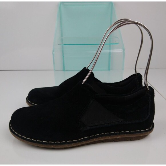 Clarks Collection Loafers Womens 5.5 Slip On Flats Black Suede #13281 - Picture 6 of 8